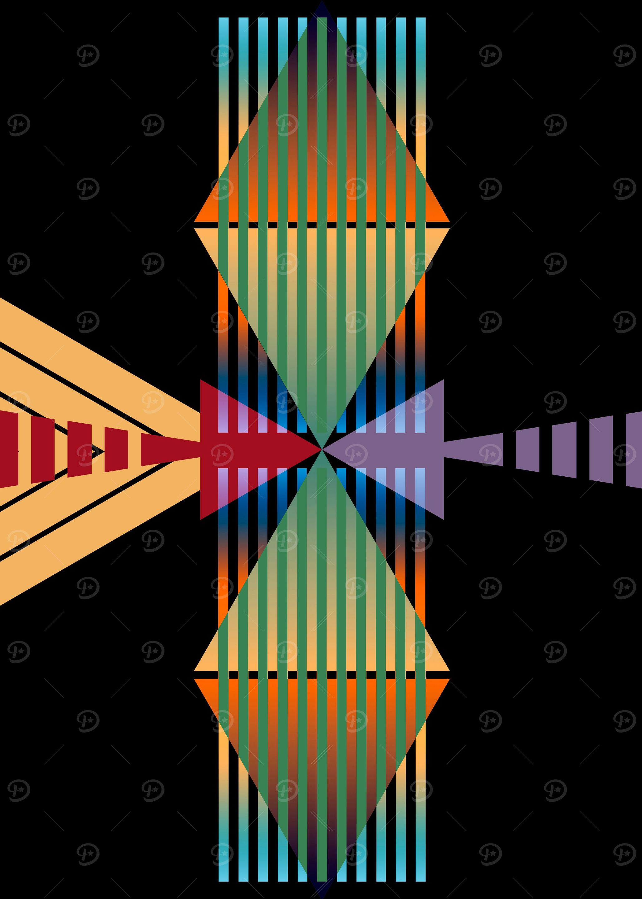 No. II-1 of my new geometric series. Title: Arrow Types ...