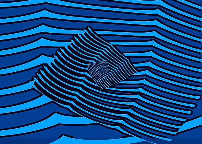 Blue spiral