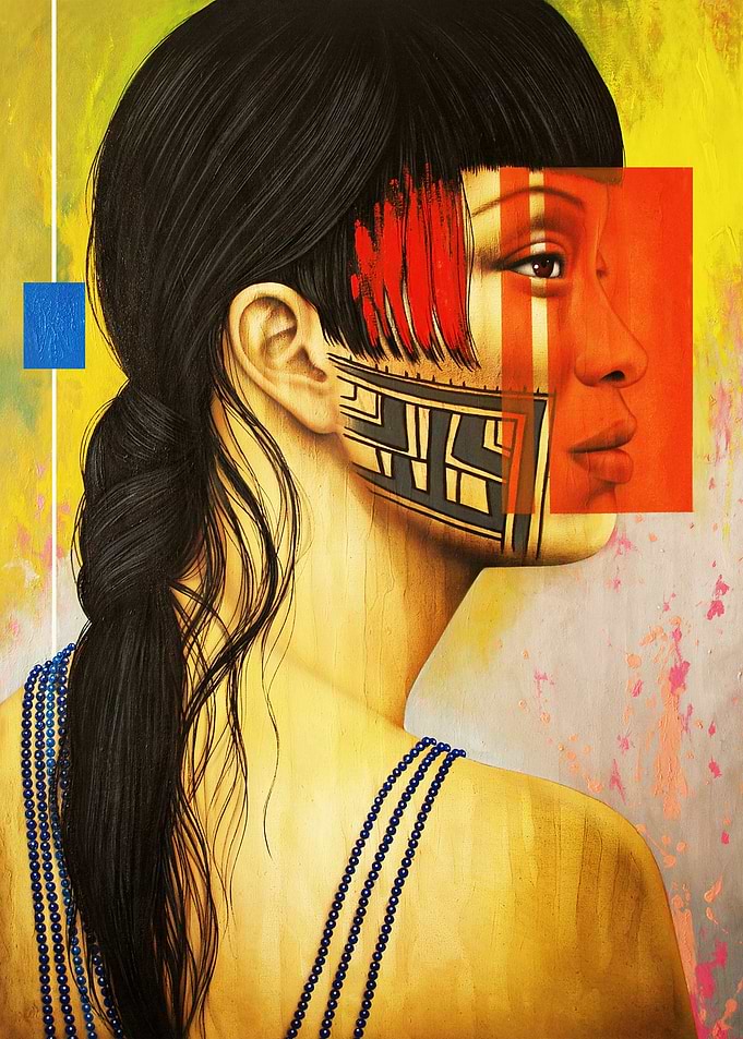 "Warmi" Mixed Media on Canvas