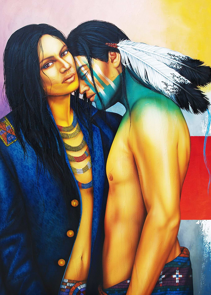 "Cradle of Love " Mixed Media on Canvas