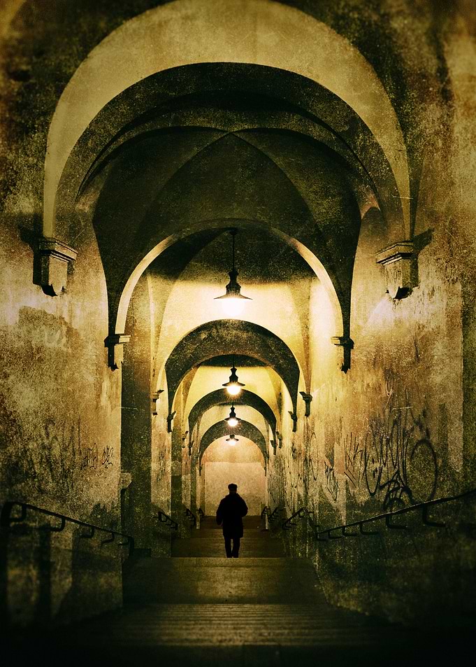 An old devastated passage
