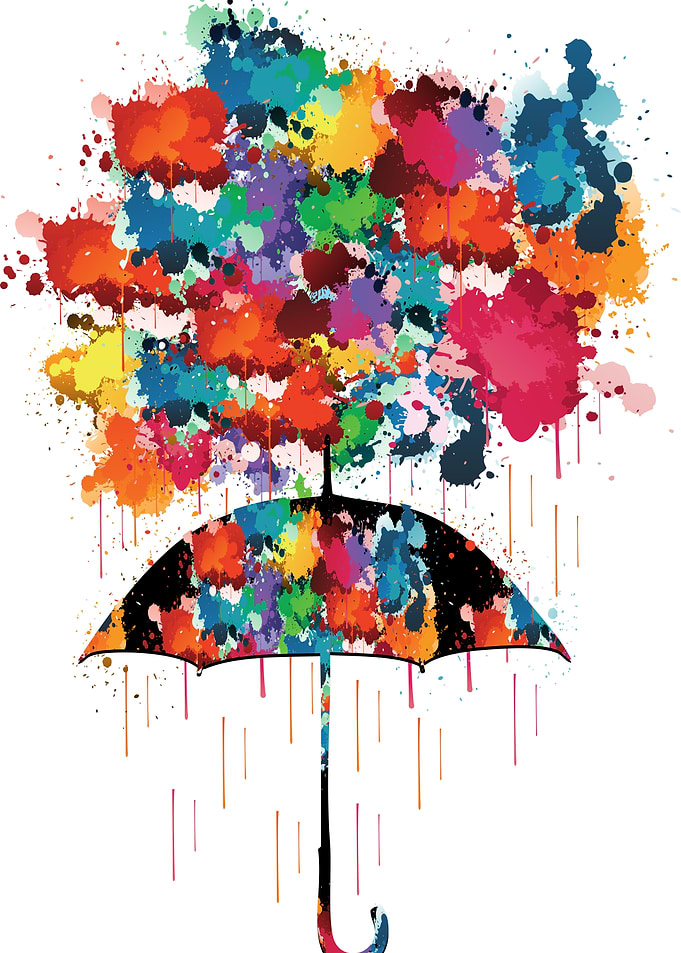 rainbow rainy day