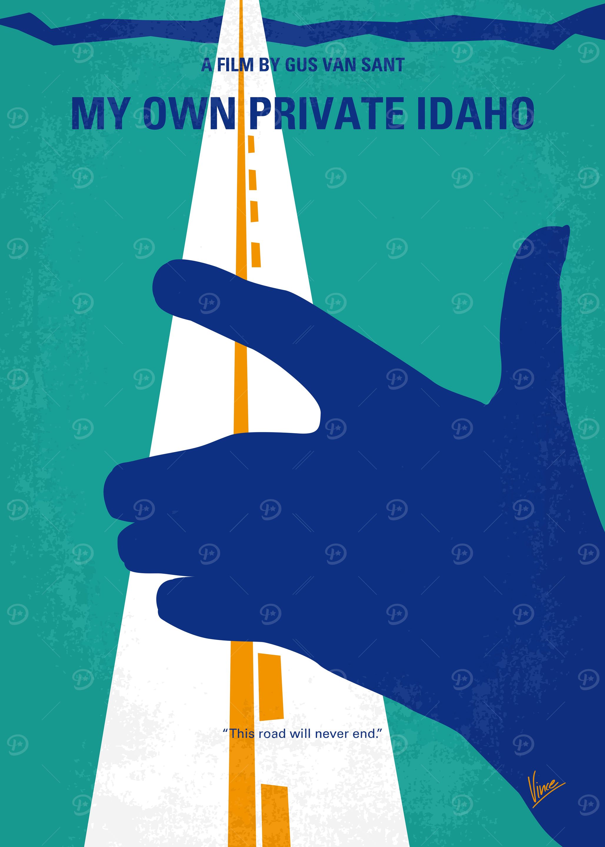 No472 My Own Private Idaho minimal movie poster Two be ...