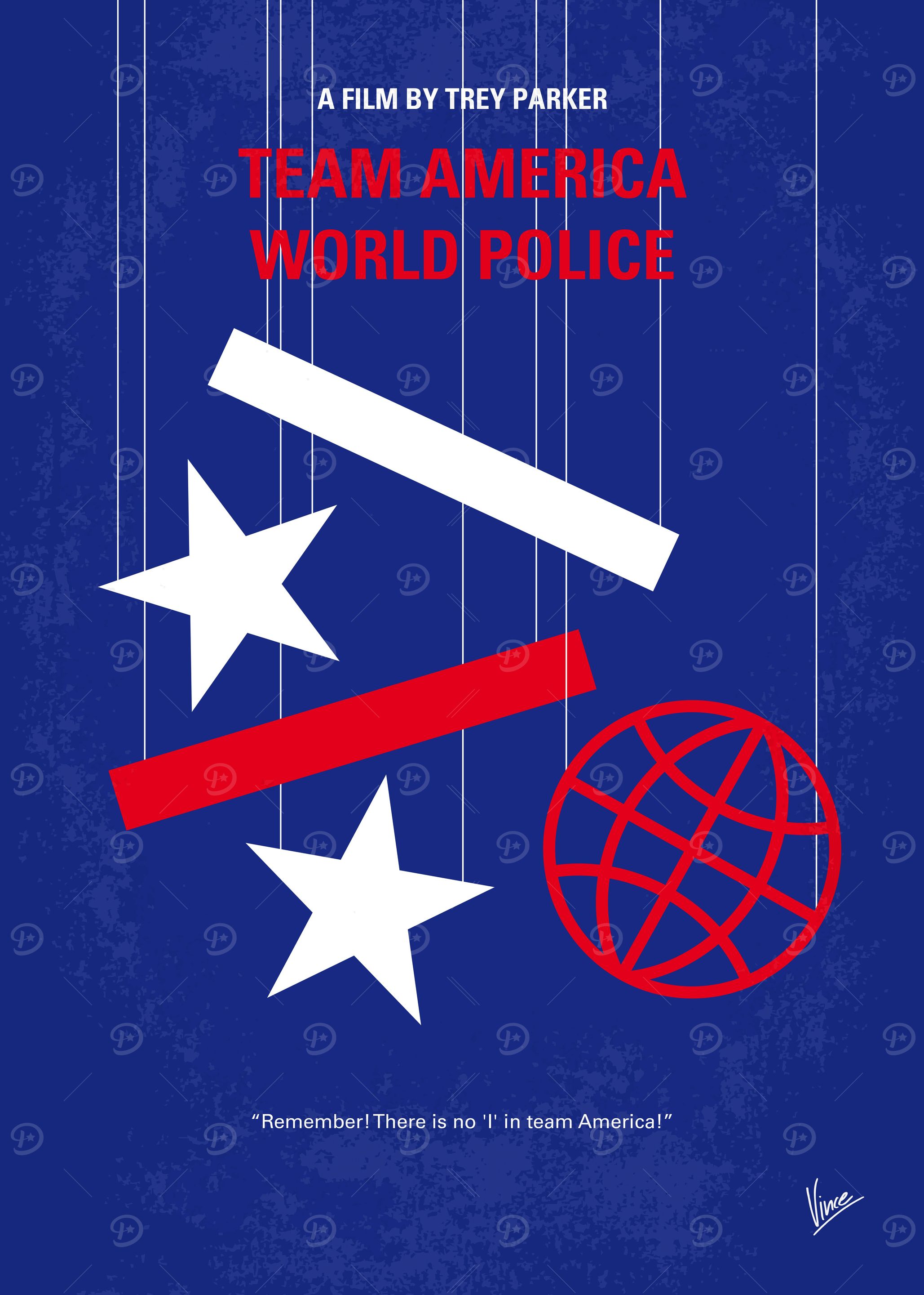 No475 My Team America minimal movie poster Popular Bro ...