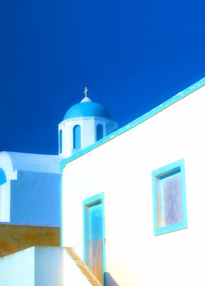 Santorini House and Church