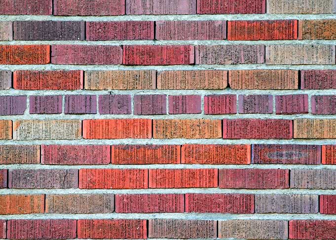 Red Brick Wall Vibrant multi color red brick wall patte ...