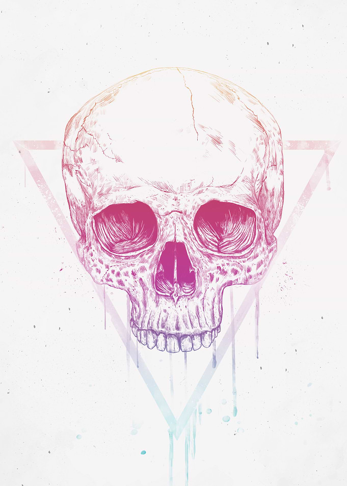Skull in triangle