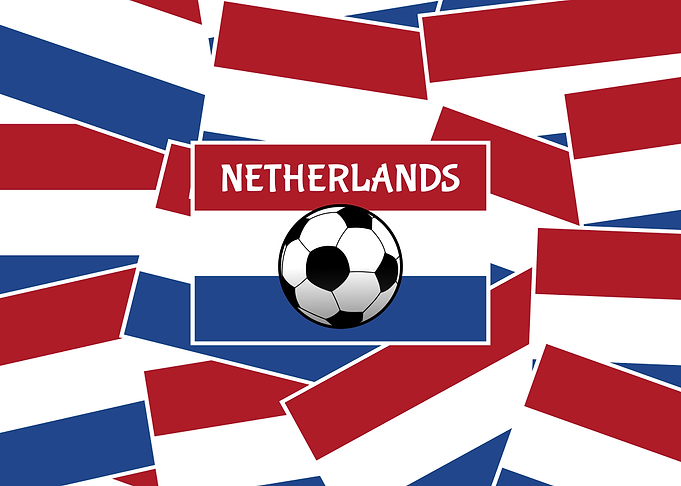Netherlands Flag Football. This design features a layer ...