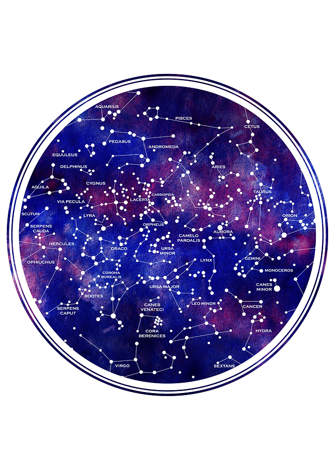 Star Map Northern Hemipshere