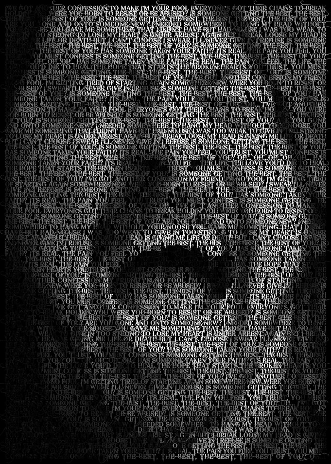 Dave Grohl. Created from the lyrics of Best Of You