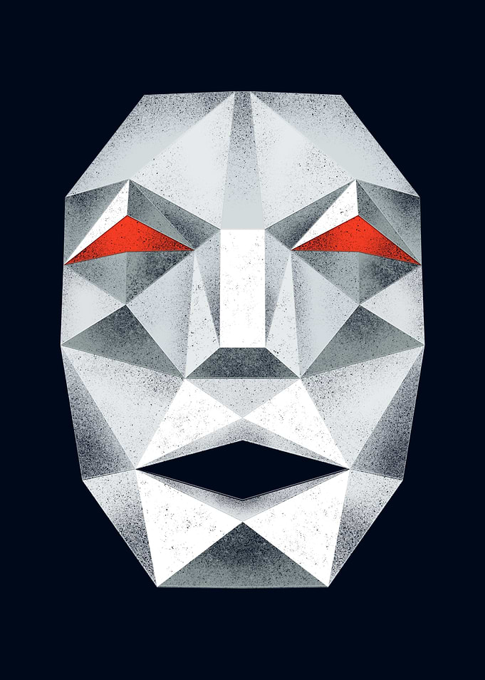 My take on a minimalistic portrait of old school last b ...