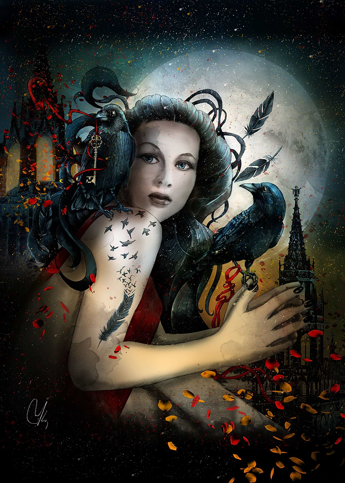 Black crows and red ribbons