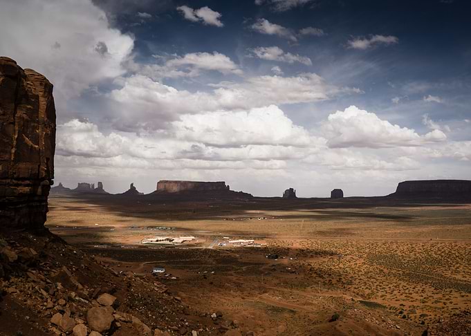 Cloud shadows and monuments
