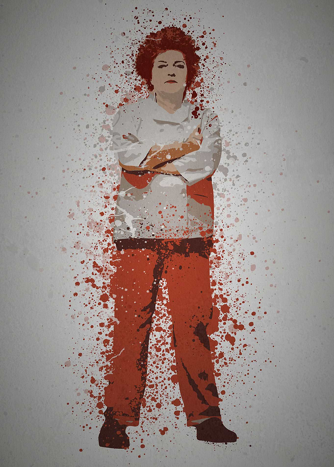 'Red' Splatter effect artwork inspired by Orange is the ...