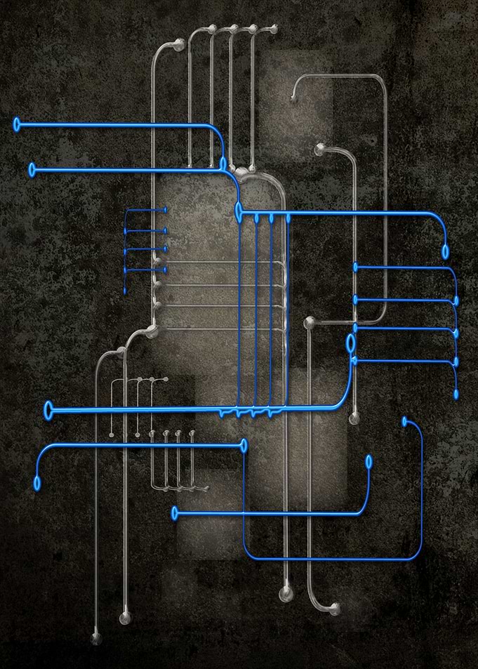 Techno Grunge Abstract