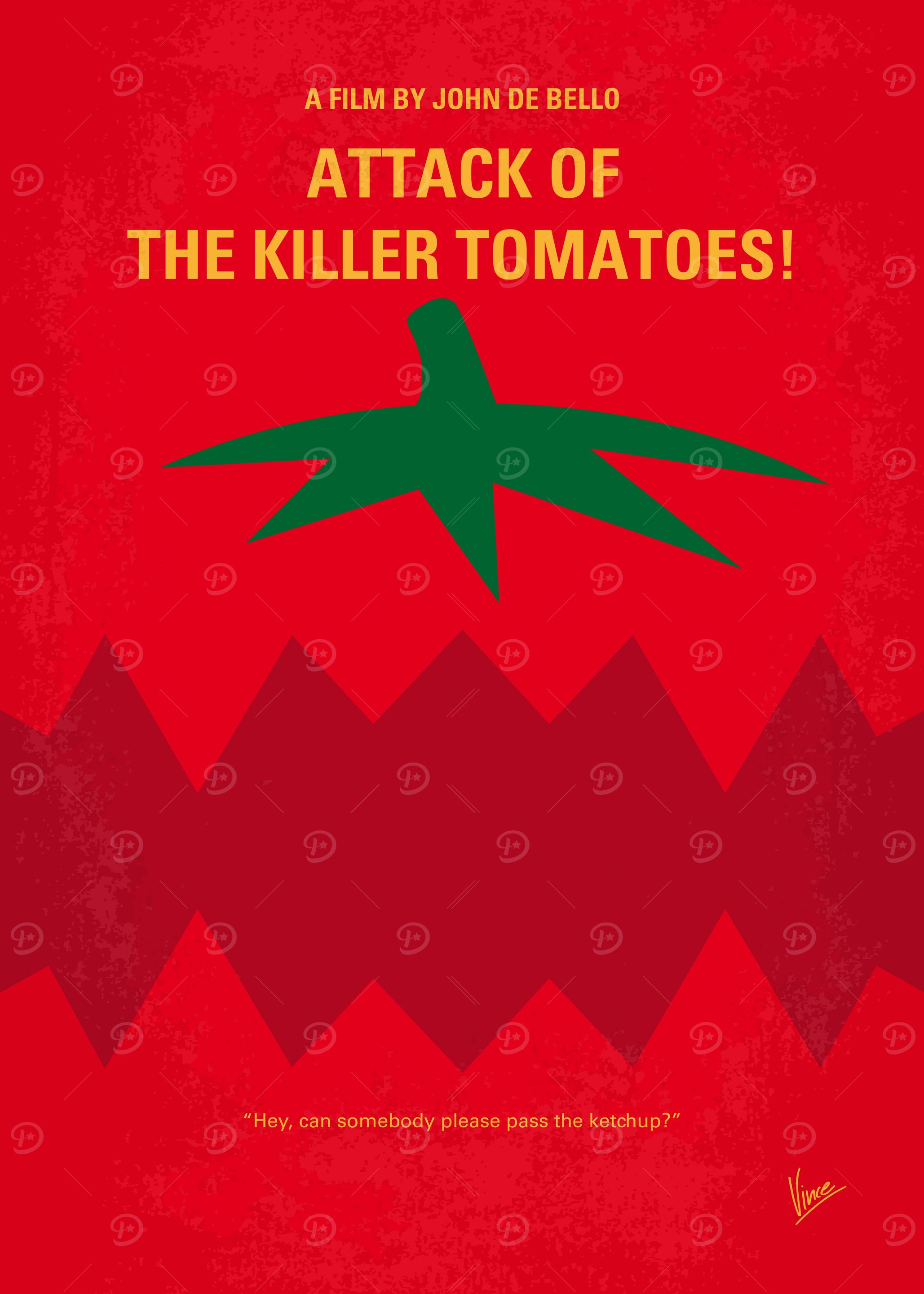No499 My Attack of the Killer Tomatoes minimal movie po ...