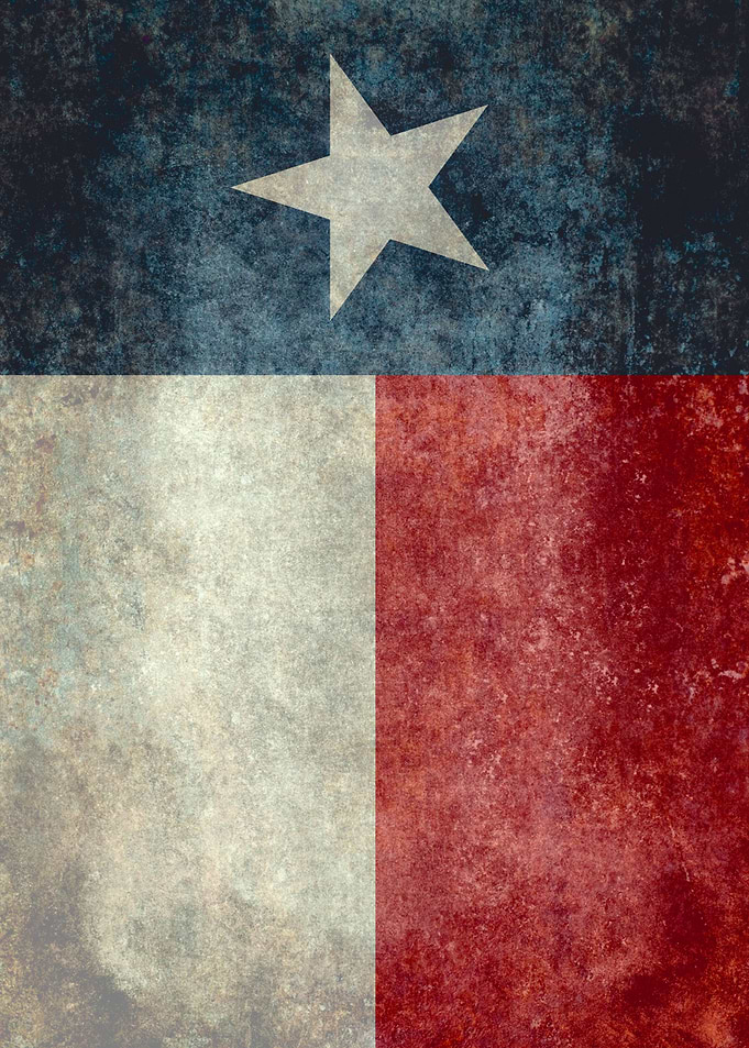 The lone star state flag of texas with my vintage treat ...