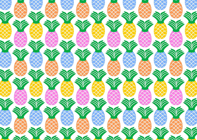 Pineapple Pattern. A modern, trendy, repeating pineappl ...