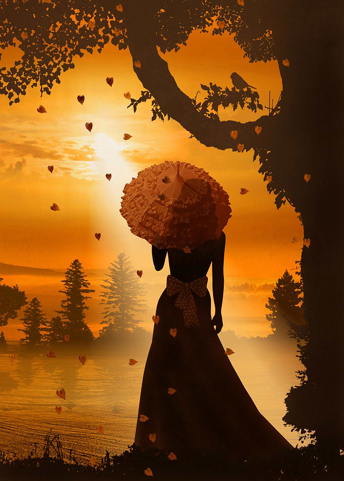 Romantic autumn light