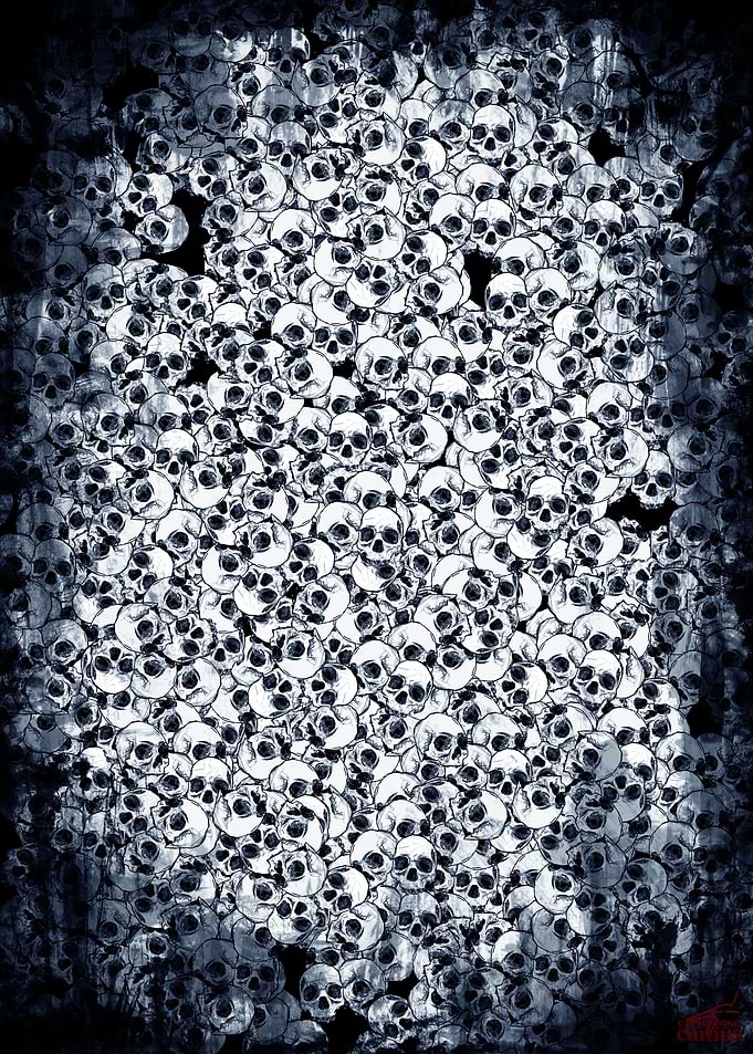 Skull Sketch Pattern