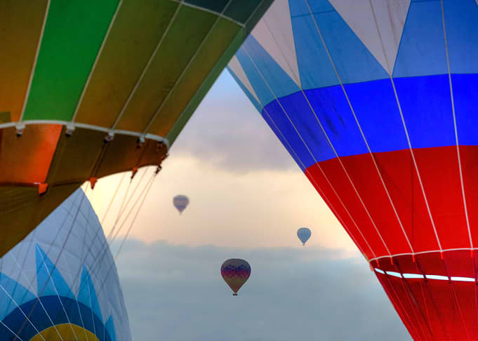 hot air balloons