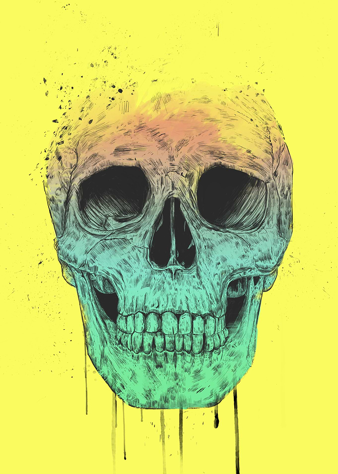 Pop art skull