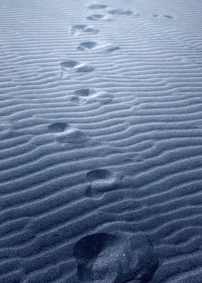 footprints in the sand