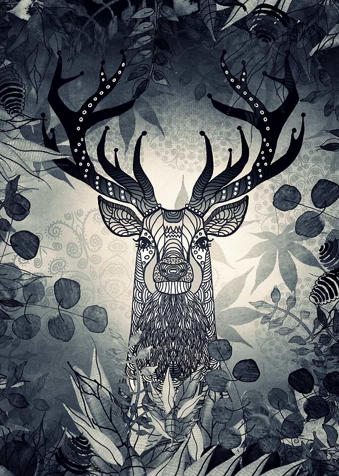 THE FRIENDLY STAG (Black