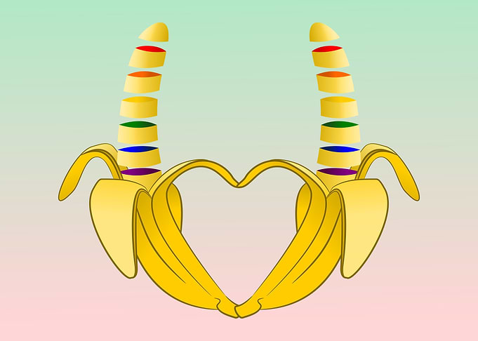 Gay Pride Bananas Heart.This design evolved into a real ...