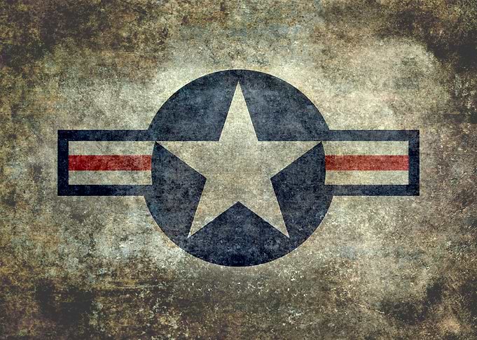 Roundel of the USAF vintage retro style version