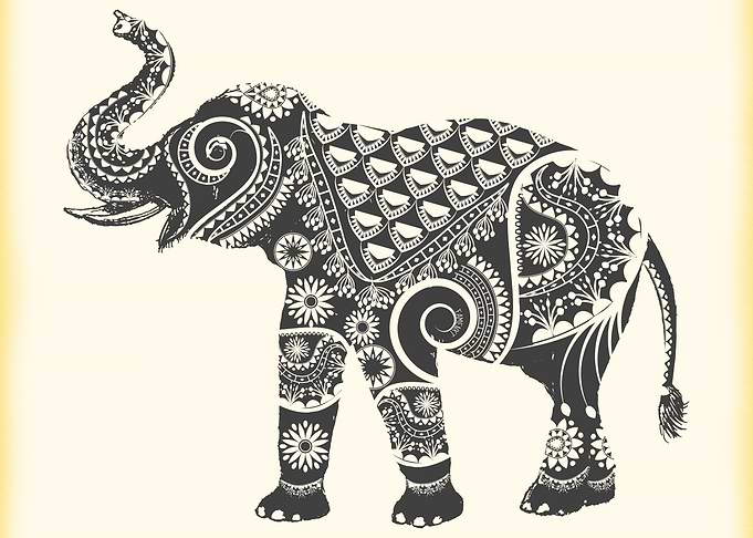 Ornate Indian Elephant