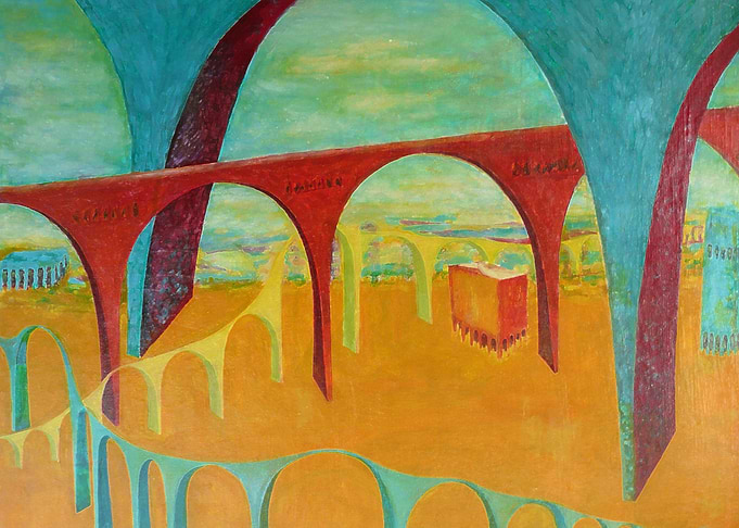 Four Bridges Oil Painting On Canvas 94