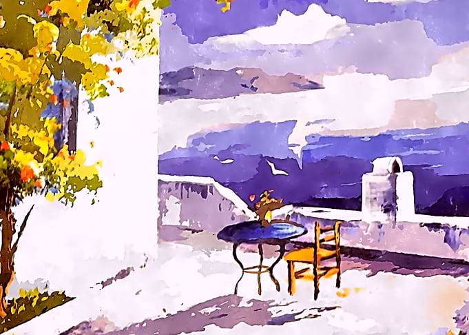 Greek Island Watercolour