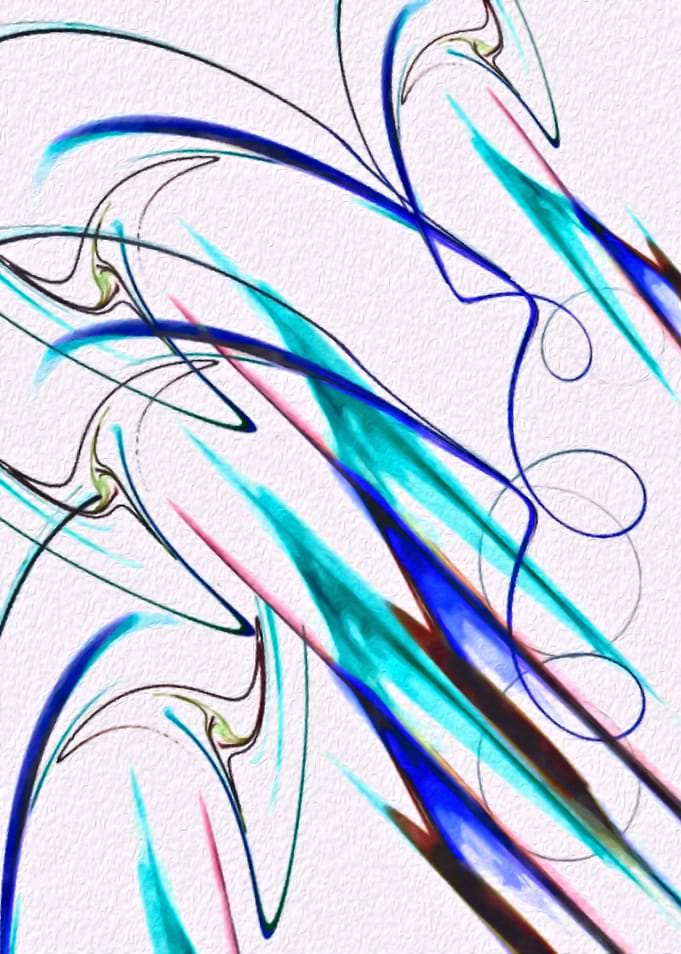 Snow Blinded - Abstract Digital oil Painting