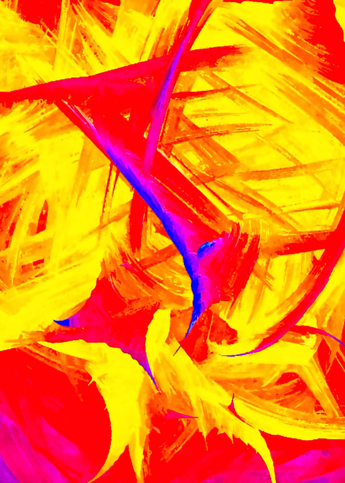 Abstract Colourful Digital Watercolour