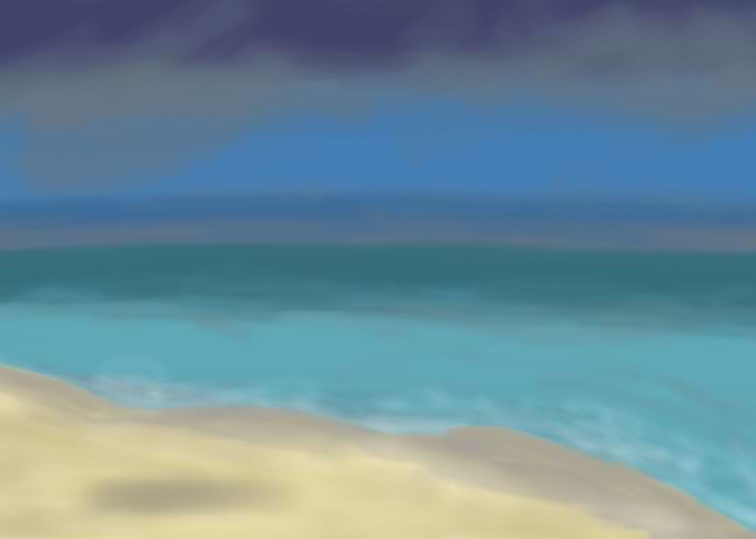 Sea after the rain, an abstract seascape.