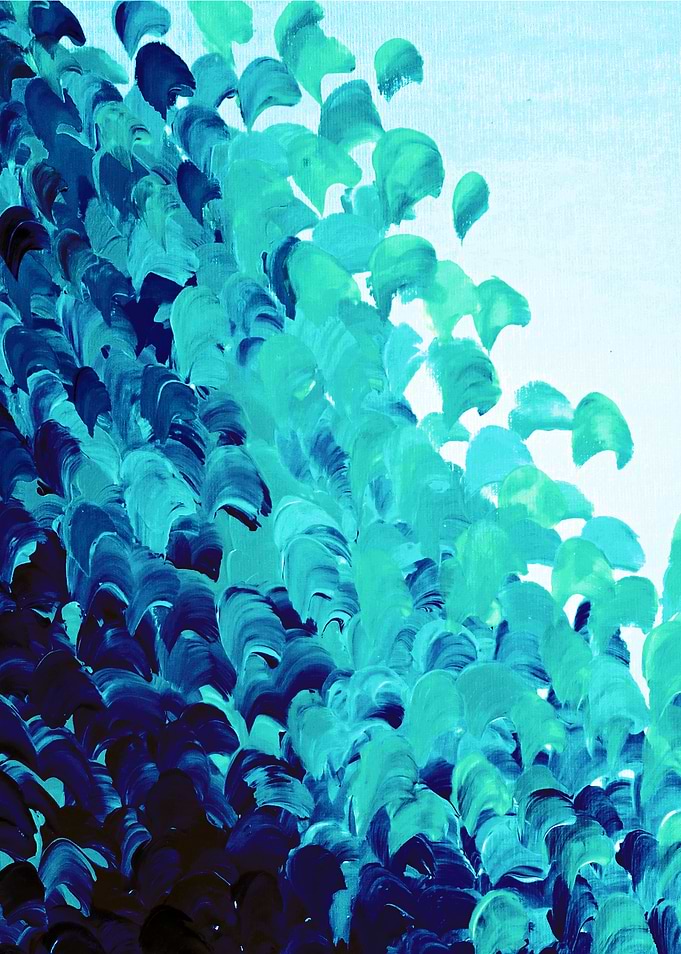 Creation in Color - Aqua and Indigo