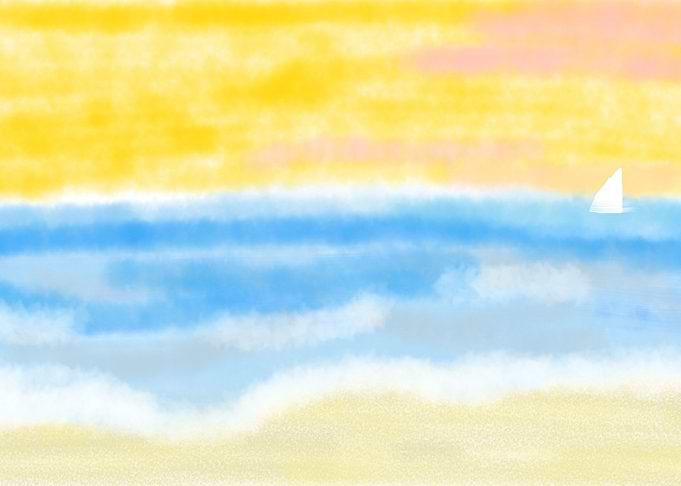 Golden sunrise at the beach