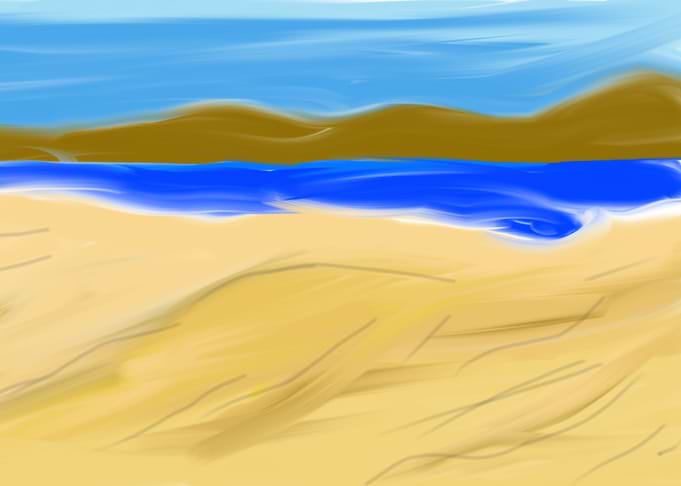 An abstract landscape featuring the view over Dead Sea ...