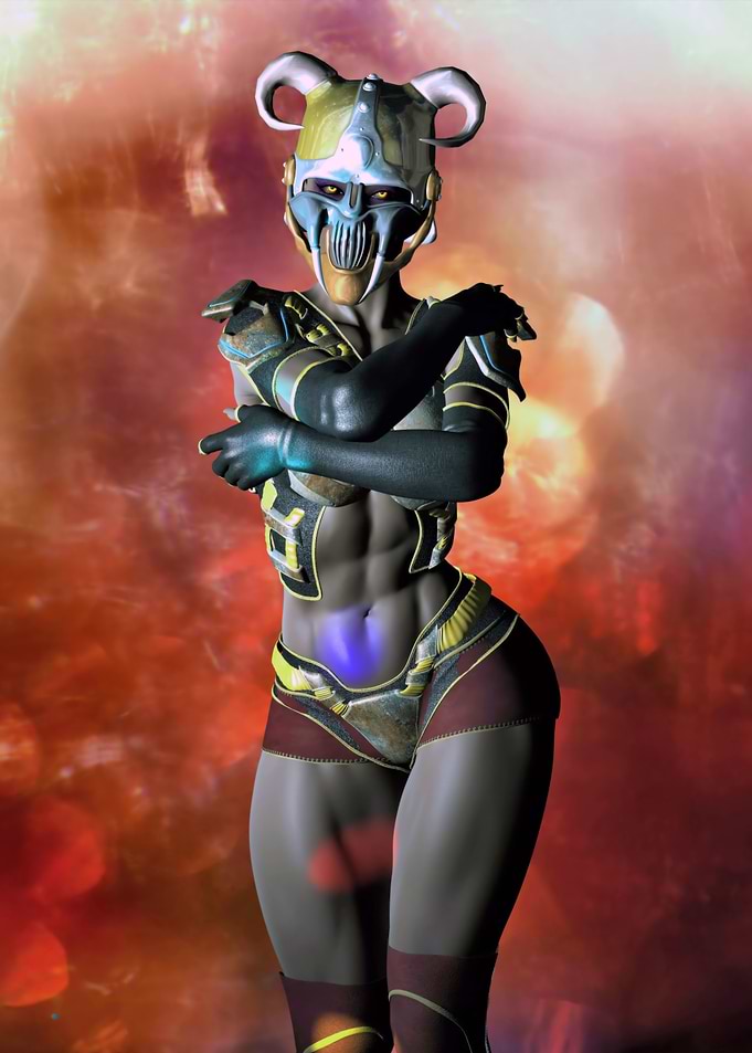 Devil Eye metal mask girl