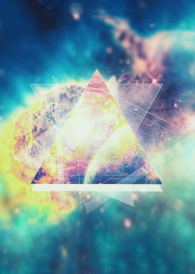Awsome collosal deep space triangle art sign Awesome g ...