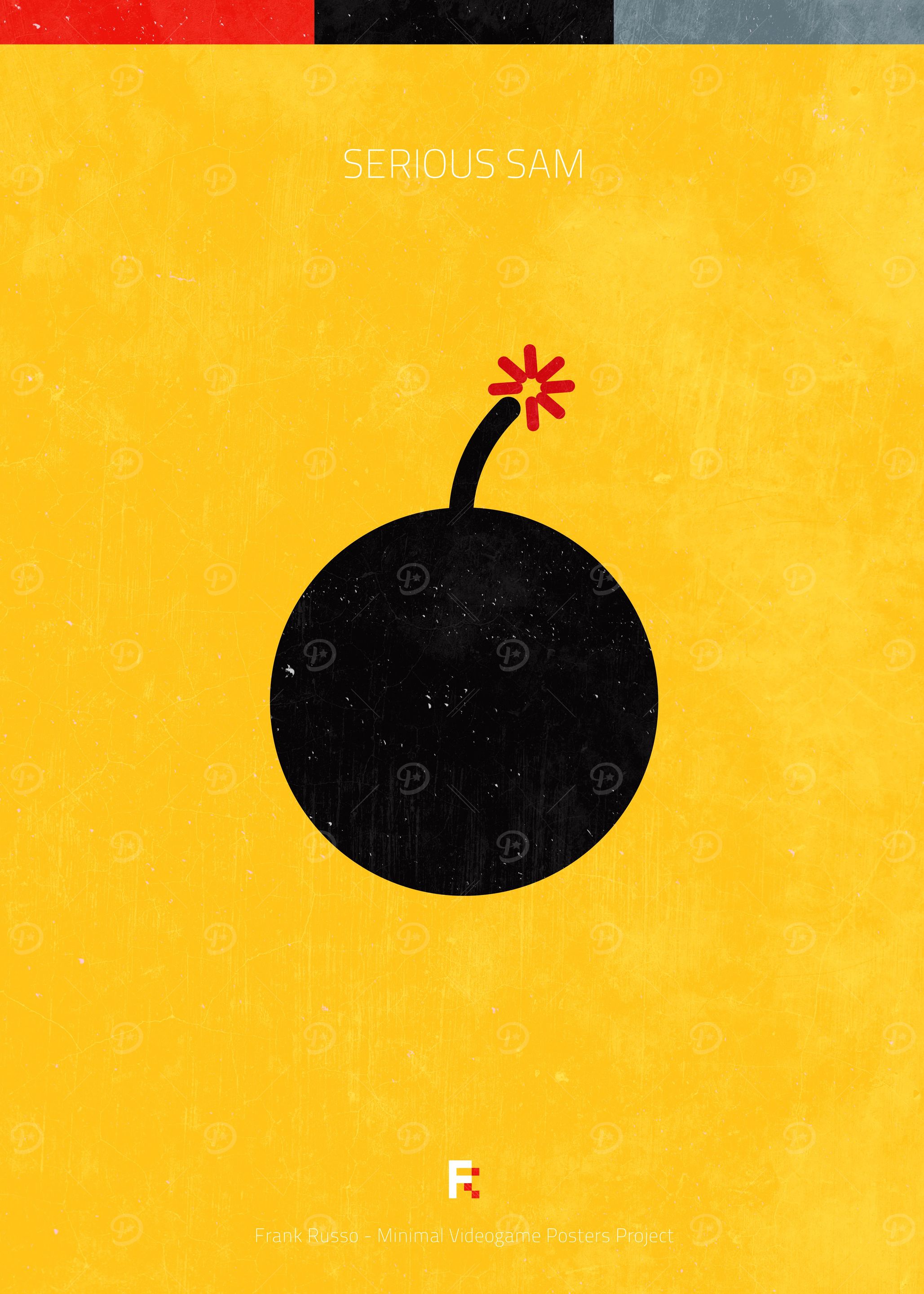 Serious Sam. Minimal Videogame Poster.