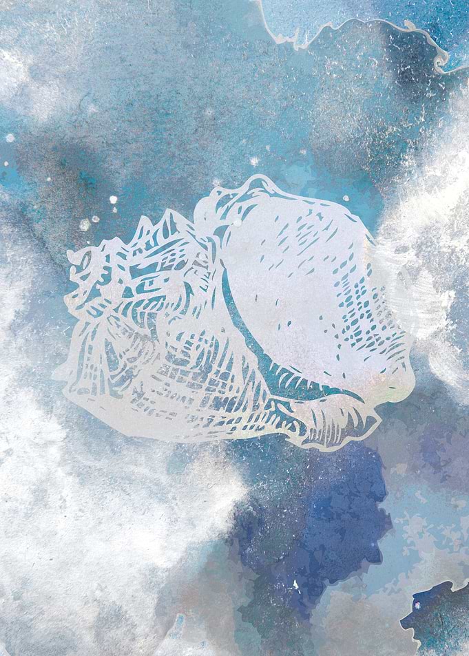 Sea Shell Watercolor Ocean 3