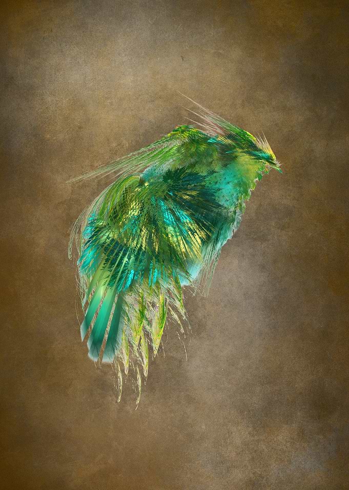 Green Bird - Fractal Art