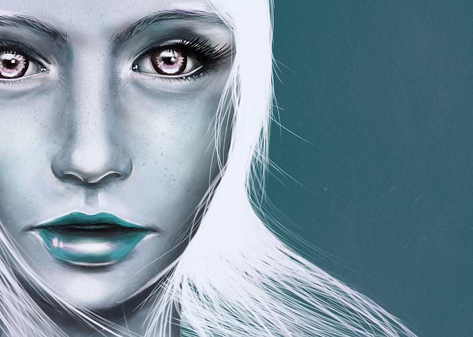 Mermaid Girl Digital Painting, 2015
