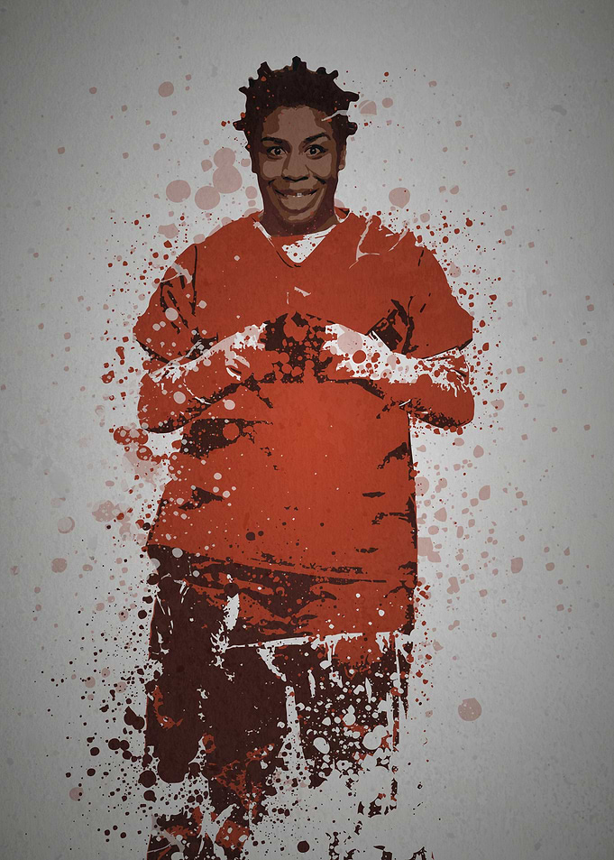 'Crazy Eyes' Splatter effect artwork inspired by Orange ...