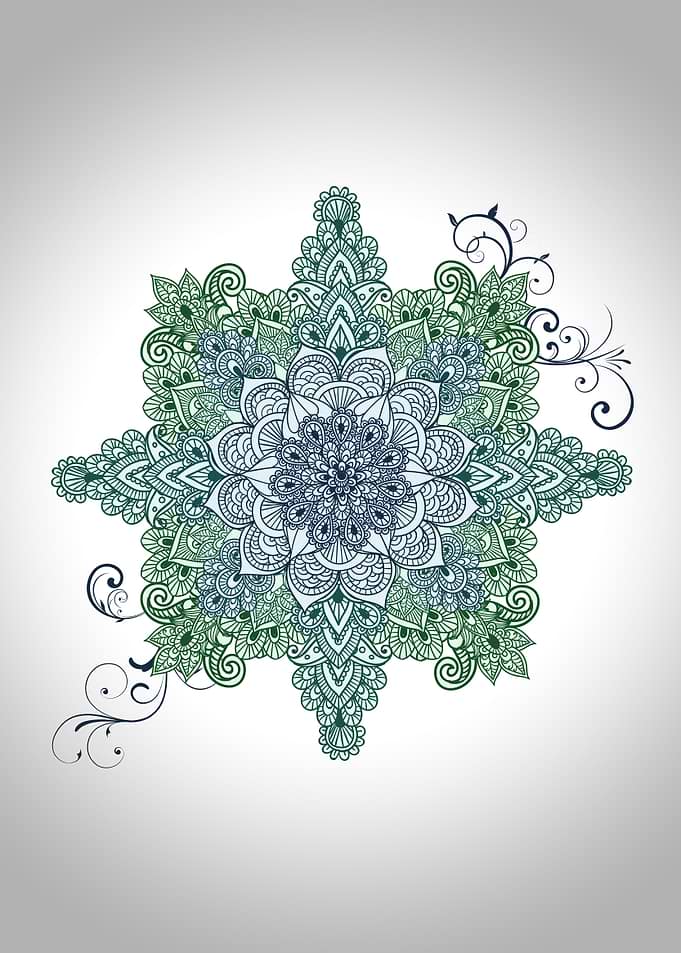 Mandala V - Cyan