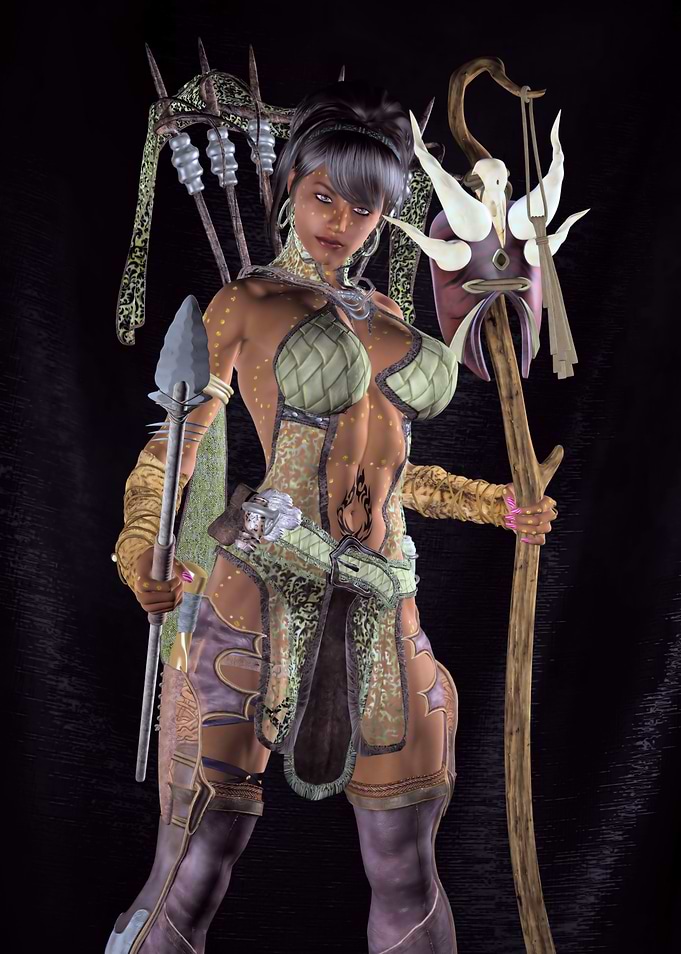 Voodoo Tribal Warrior Girl
