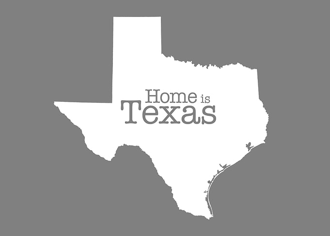Texas State (gray on white) from the “Home States and P ...