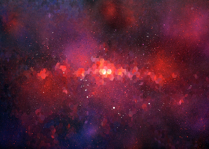 'Nebula 1'. Originally painted on canvas using ...